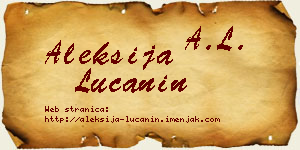 Aleksija Lučanin vizit kartica